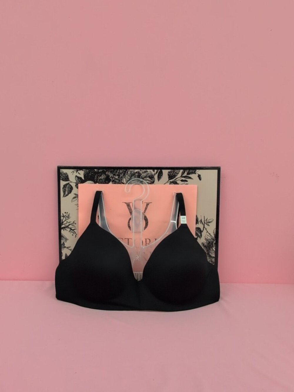 Victoria Secret Pink Wear Everywhere Lightly Lined Wireless Bra 38C Black